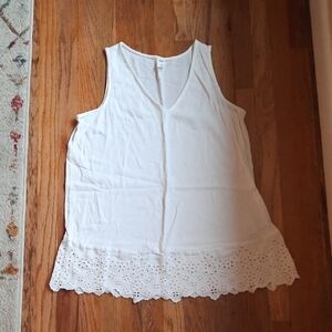 Old Navy Lace Hem Swing Tank Top Small